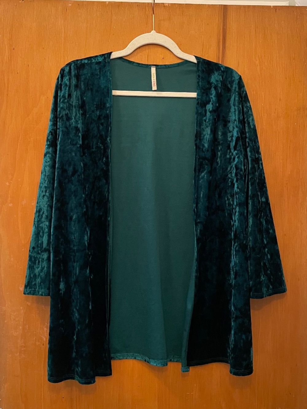 Green Velvet-Effect Jacke